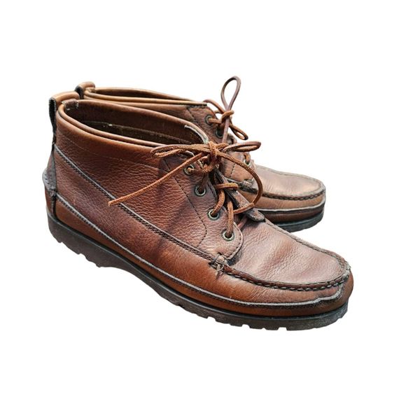 LL Bean Vintage Y2K Men\'s Leather Lace Up Boots 9.5 main image 6